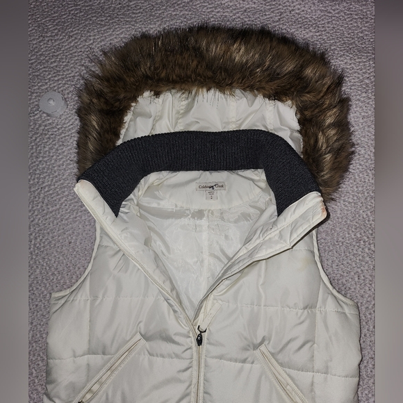 Cold Water Creek , White , Faux Fur , Vest Jacket - Picture 12 of 16